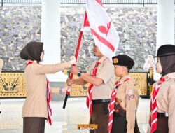 Ketua Mabicab Nanda Indira Lepas 86 Peserta  Kontingen Kwarcab Pesawaran pada Perhelatan Jambore Daerah ke-VII