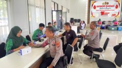 Sambut Hari Jadi Humas Polri ke-74, Polres Pesawaran Gelar Donor Darah Serentak sebagai Wujud Kepedulian Sosial