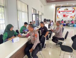 Sambut Hari Jadi Humas Polri ke-74, Polres Pesawaran Gelar Donor Darah Serentak sebagai Wujud Kepedulian Sosial
